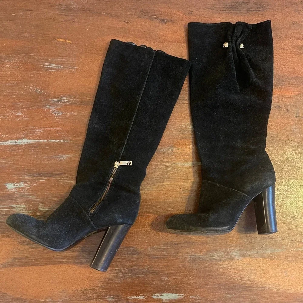 Tory Burch Women's Knee Length Suede Boots Size 7.5 M